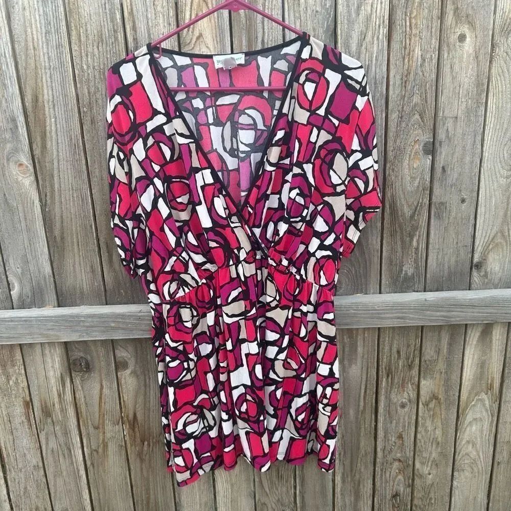 Vintage Motherhood Maternity blouse crisscross short sleeve size 2X